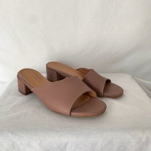 Catherine Malandrino Miyaki Pebbled Leather Slides